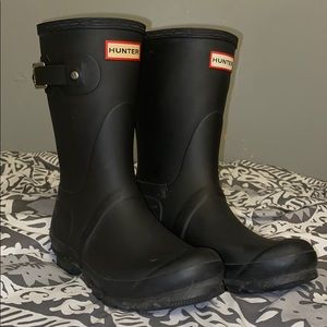 Hunter original short matte rain boots